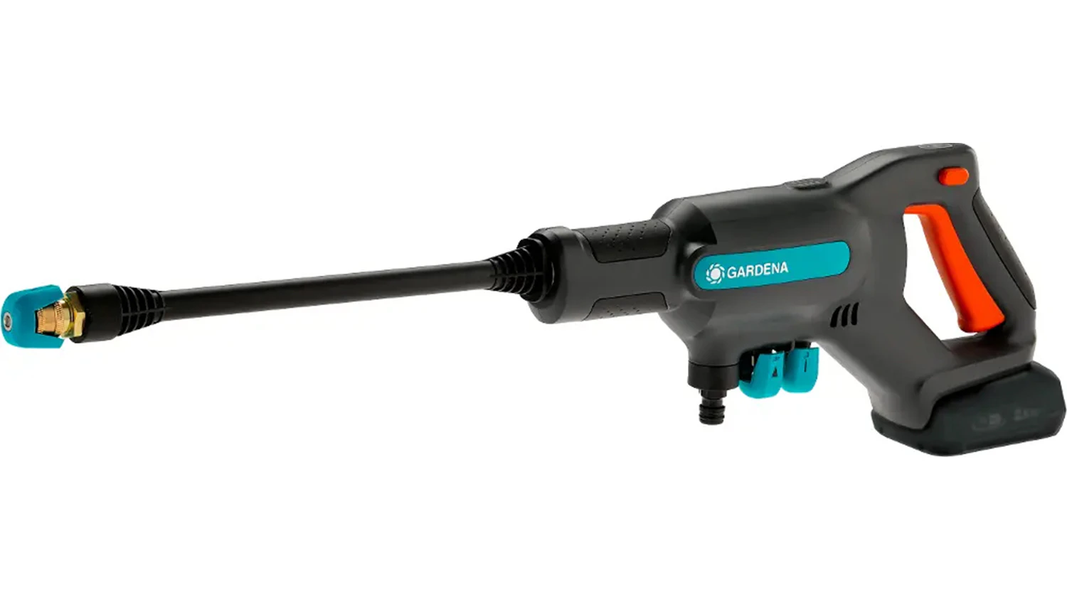 Akumul&aacute;torov&yacute; středotlak&yacute; čistič Gardena AquaClean 24/18V P4A Premium čern&yacute; zboku