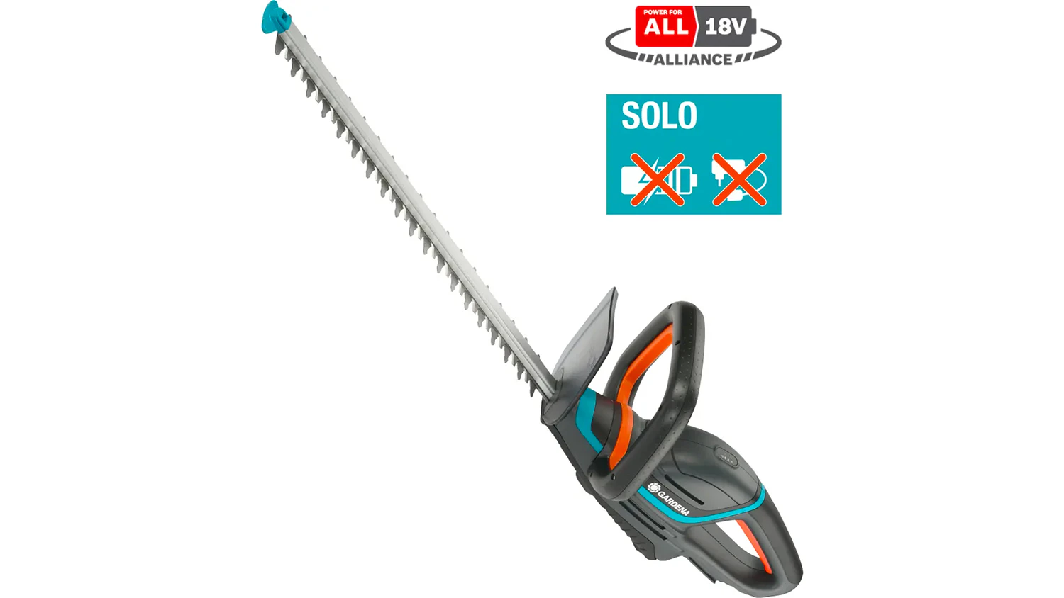 Akumulátorové nožnice na živý plot Gardena Comfort 50/18V P4A Solo