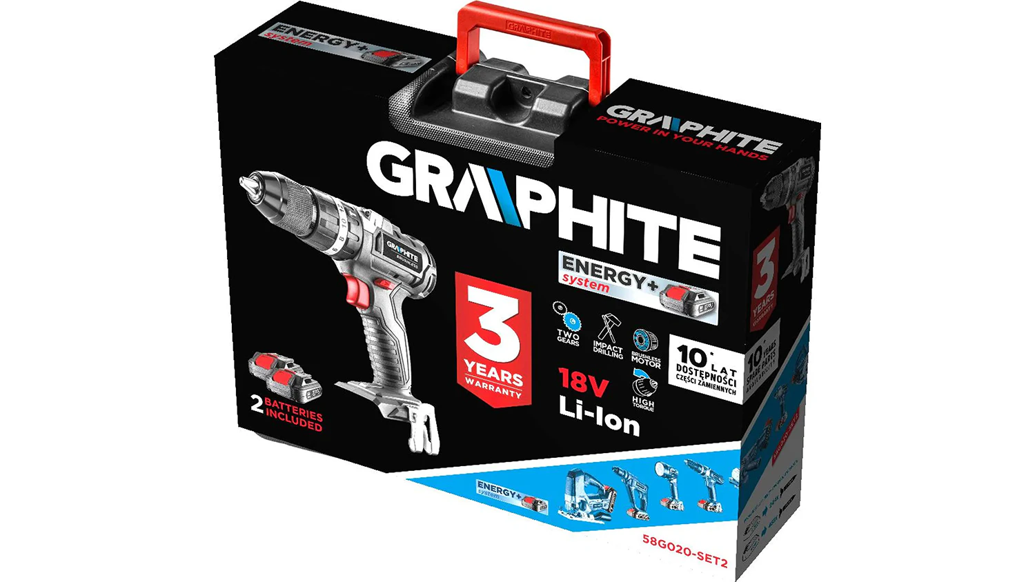Sada akumulátorového šroubováku Graphite v originálním balení
