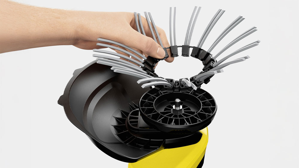 Akumulátorový odstraňovač plevele Kärcher WRE 18-55 Battery Set výměna štětin_03