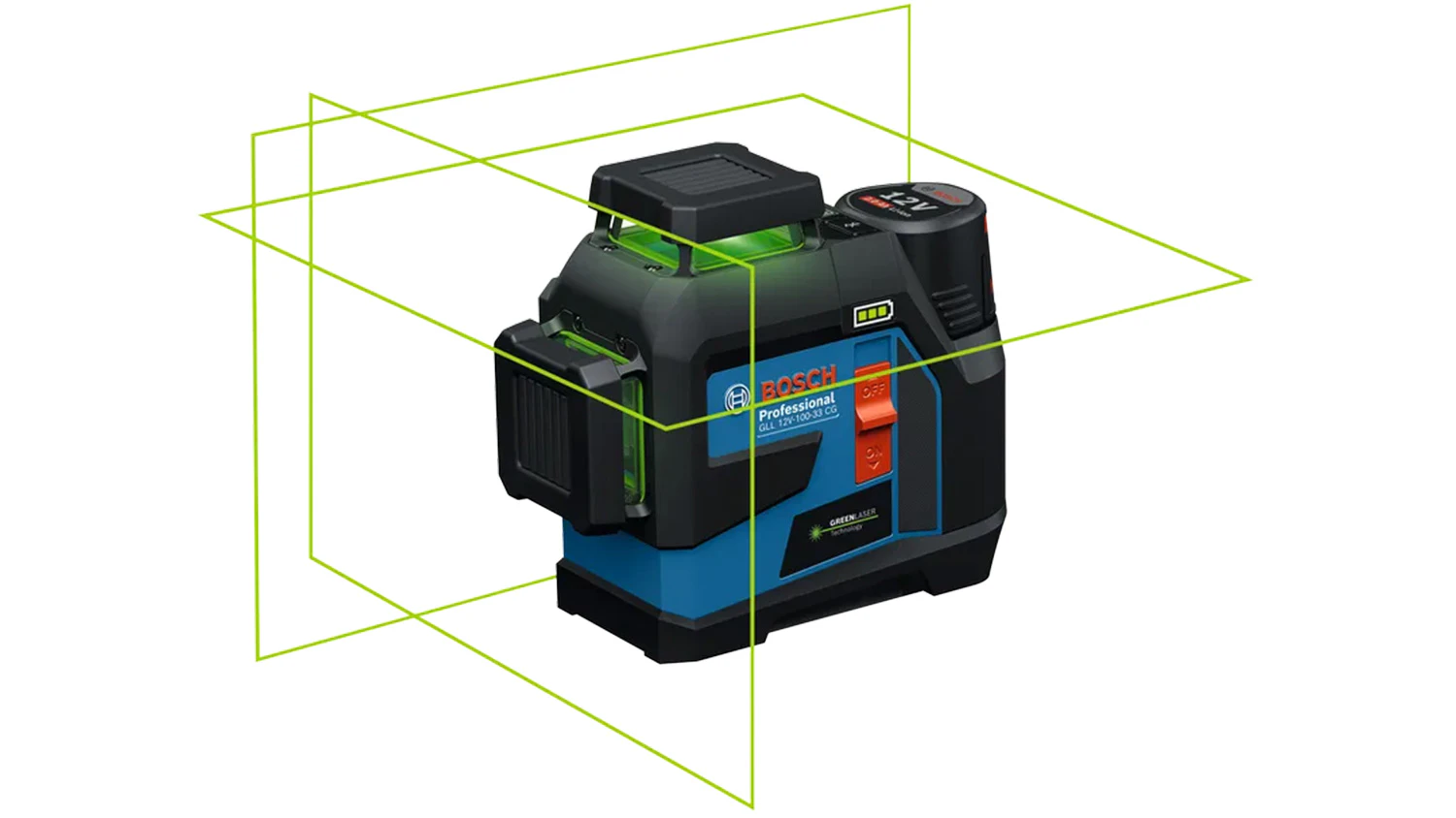 Čárový laser Bosch GLL 12V-100-33 CG PROFESSIONAL