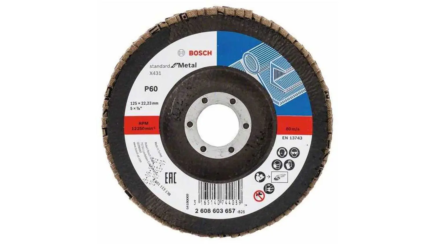 Lamelový brusný kotouč Bosch X431 125 mm G60