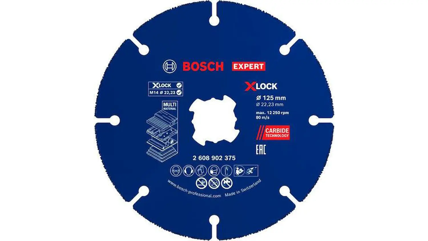 Karbidový řezací kotouč Bosch EXPERT Multi Material 125 mm X-LOCK