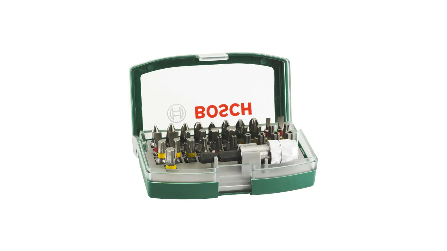 Sada &scaron;roubovac&iacute;ch n&aacute;stavců Bosch 2.607.017.063 v kufř&iacute;ku &ndash; předn&iacute; pohled