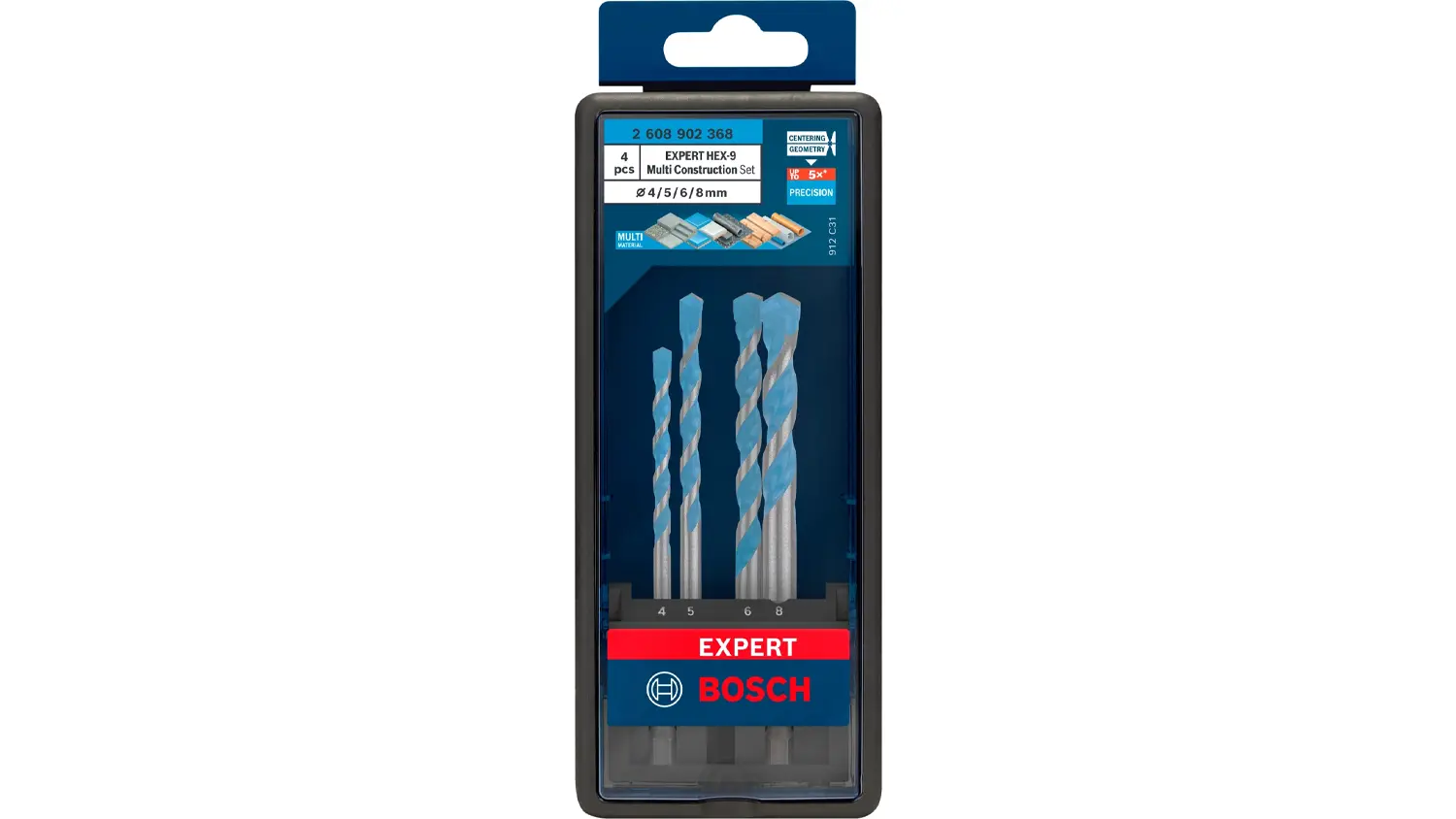 Sada vrtáků Bosch EXPERT HEX-9 Multi Construction 4 ks