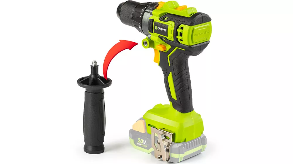 Detail držadla aku vŕtačky Fieldmann FDUV 70215-0
