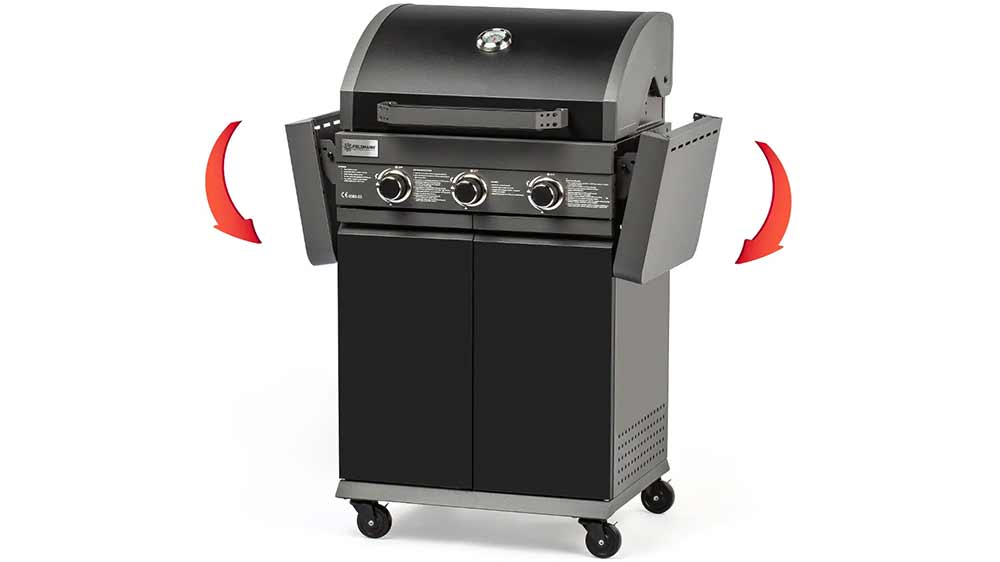 Sklopné stolky u plynového grilu Fieldmann FZG 3006_03