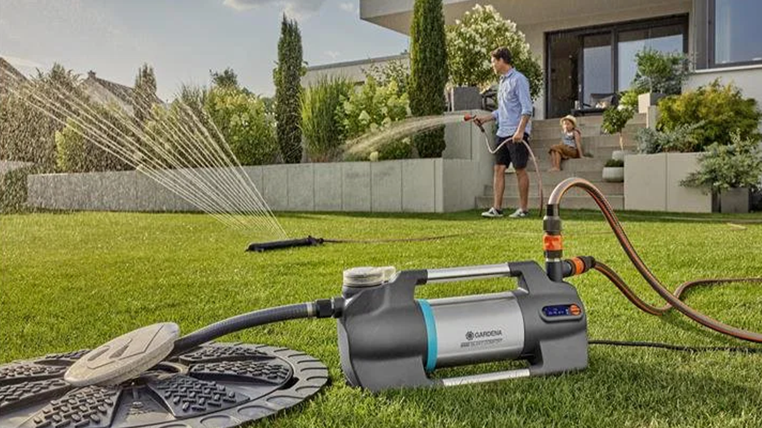 Připojení hadice k čerpadlu Gardena