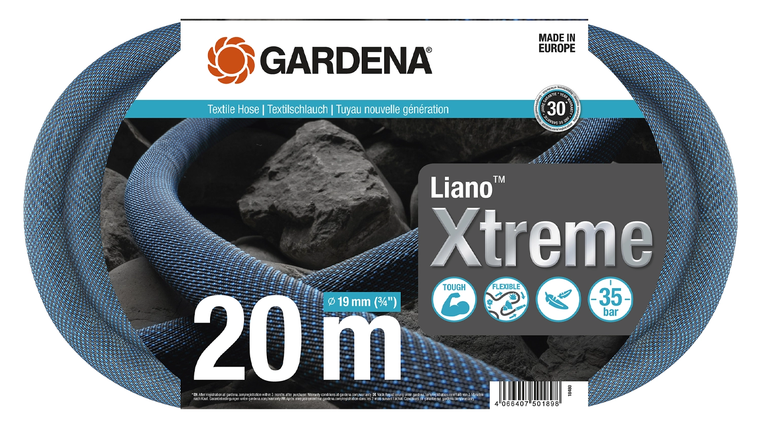Textiln&aacute; hadica GARDENA Liano Xtreme 19 mm (3/4), 20 m