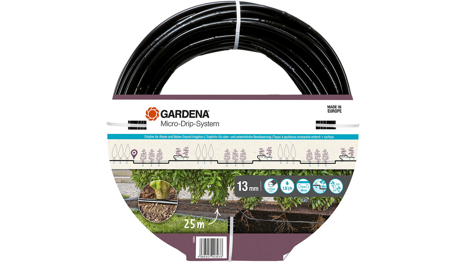 Kapac&iacute; hadice Gardena MDS 13 mm, 25 m