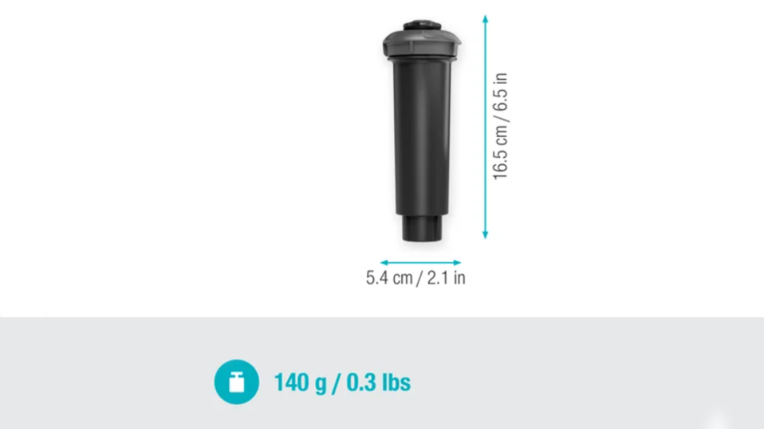 Výsuvný zavlažovač Gardena MD180 s ikonami dôležitých parametrov