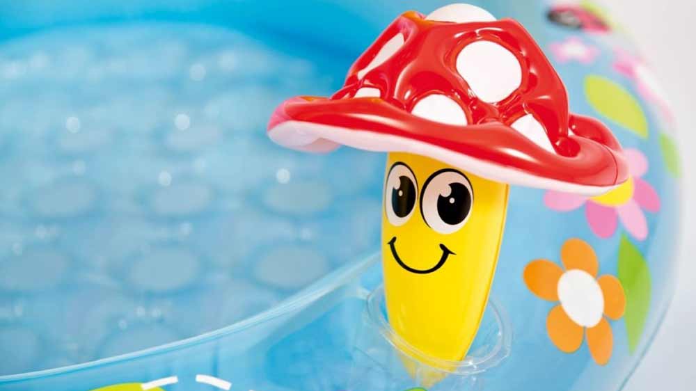Detail veselé nafukovací muchomůrky dětského bazénku Intex muchomůrka_03