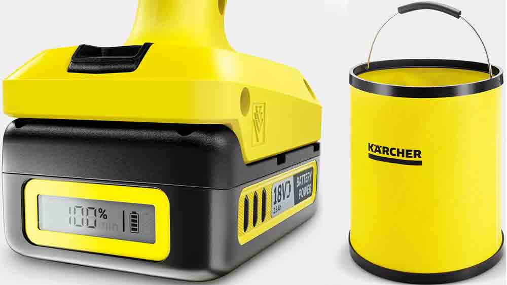 Baterie a skládací kyblík vysokotlakého čističe Kärcher KHB 4-18 Plus_03
