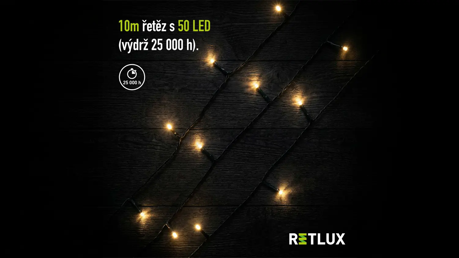 Smotaný vánoční řetěz RETLUX RXL 202