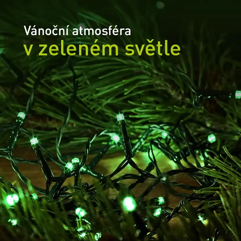 Zelené LED diody vánočního řetězu RETLUX RXL 306