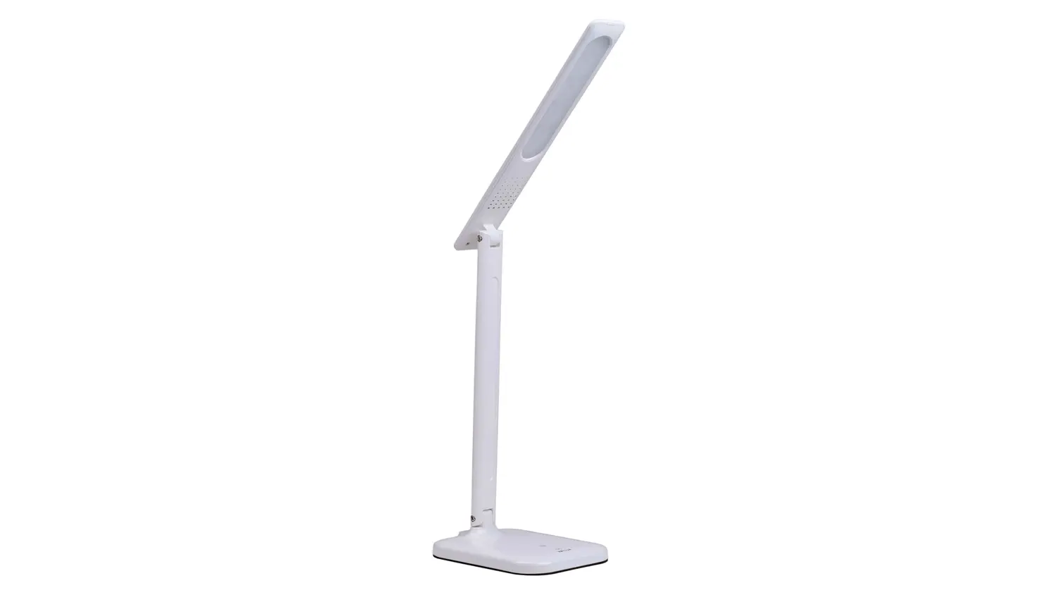 B&iacute;l&aacute; stoln&iacute; LED lampa RETLUX RTL 201 na b&iacute;l&eacute;m pozad&iacute;.