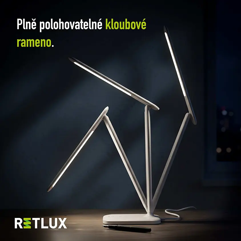 Demonstrace polohovatelnosti kloubov&eacute;ho ramena s popisem.