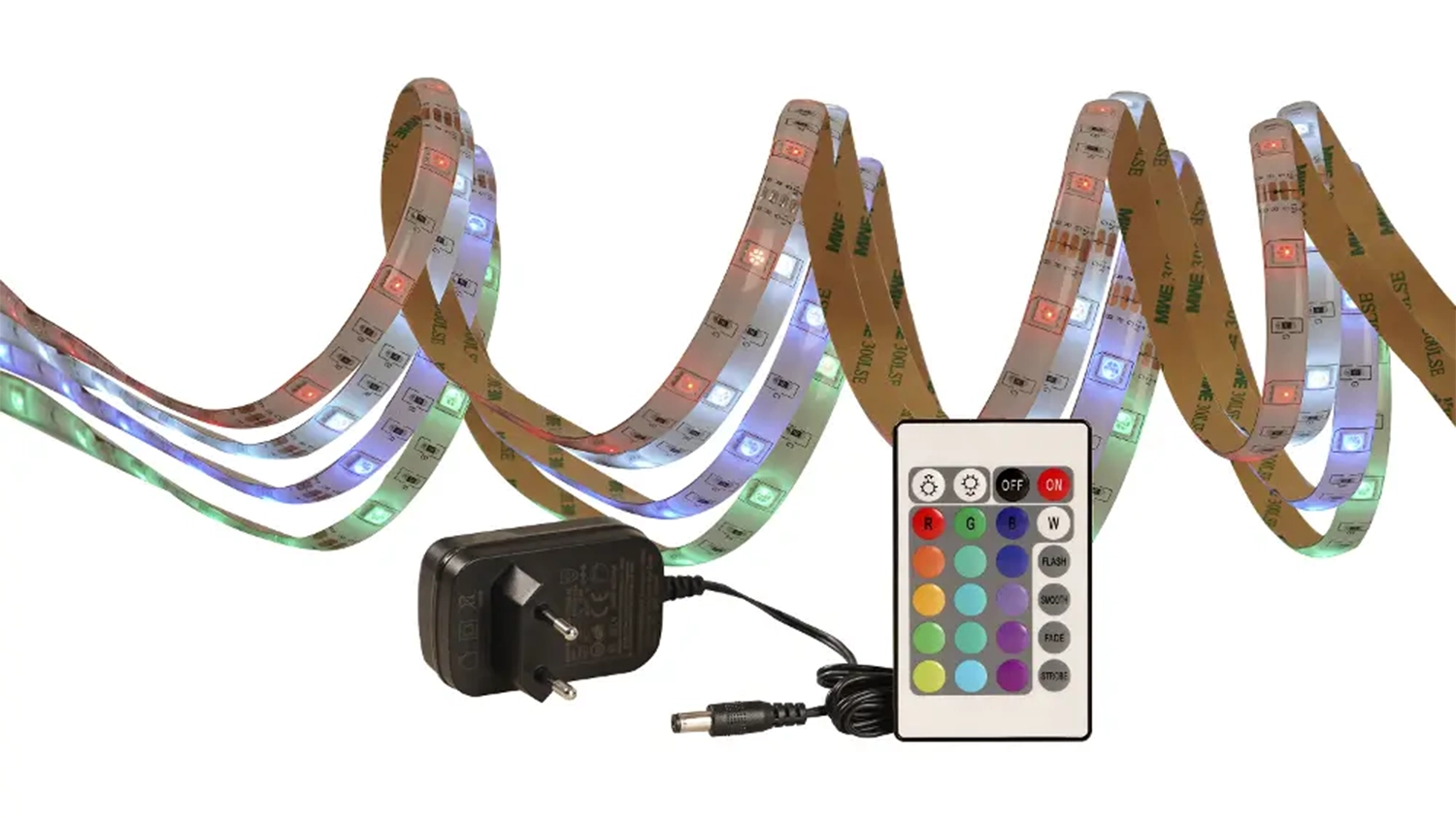LED p&aacute;sek RETLUX RLS 105 3 m na b&iacute;l&eacute;m pozad&iacute;