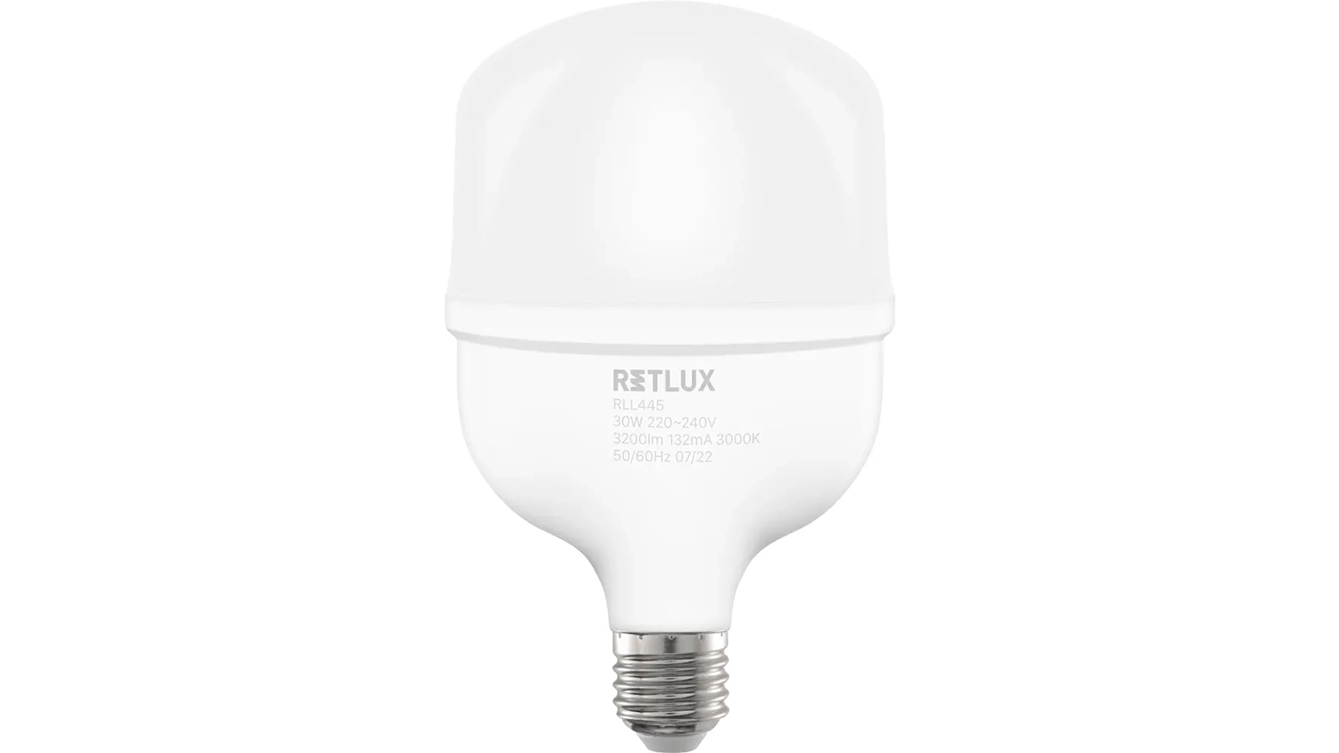 LED žiarovka Retlux RLL 445 30 W teplá biela na bielom pozadí