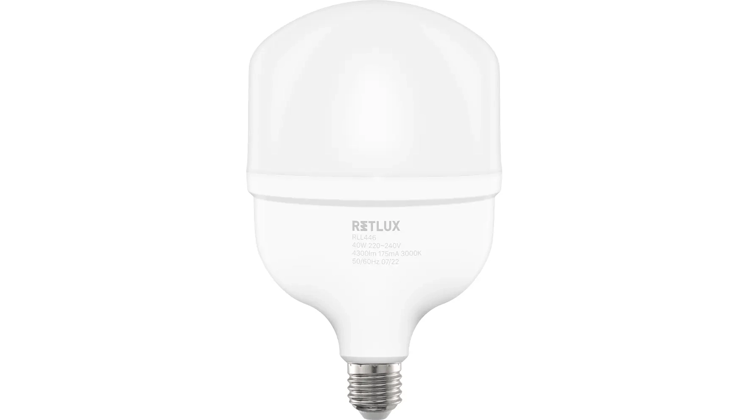 V&yacute;konn&aacute; LED žiarovka Retlux RLL 446 tepl&aacute; biela na bielom pozad&iacute;