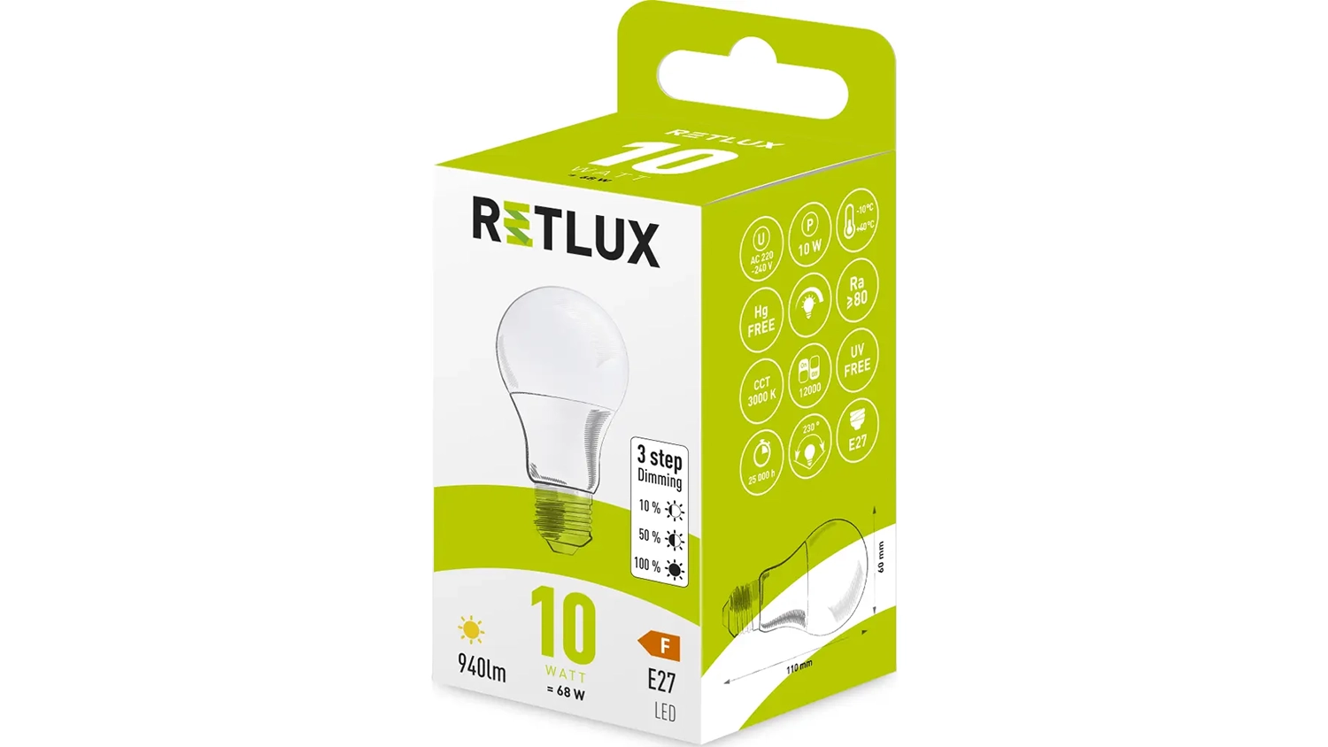 LED žiarovka Classic Retlux RLL 449 teplá biela v krabici