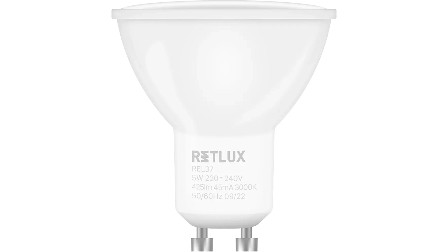 Sada reflektorov&yacute;ch LED ž&aacute;rovek Retlux REL 37 LED GU10 4x5W na b&iacute;l&eacute;m pozad&iacute;