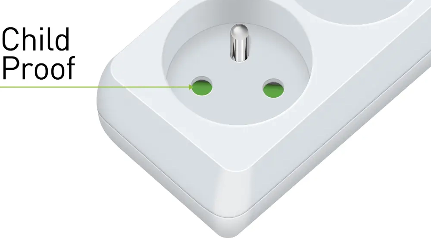 Prodlužovac&iacute; kabel Retlux RPC 32 b&iacute;l&aacute; s dětskou pojistkou