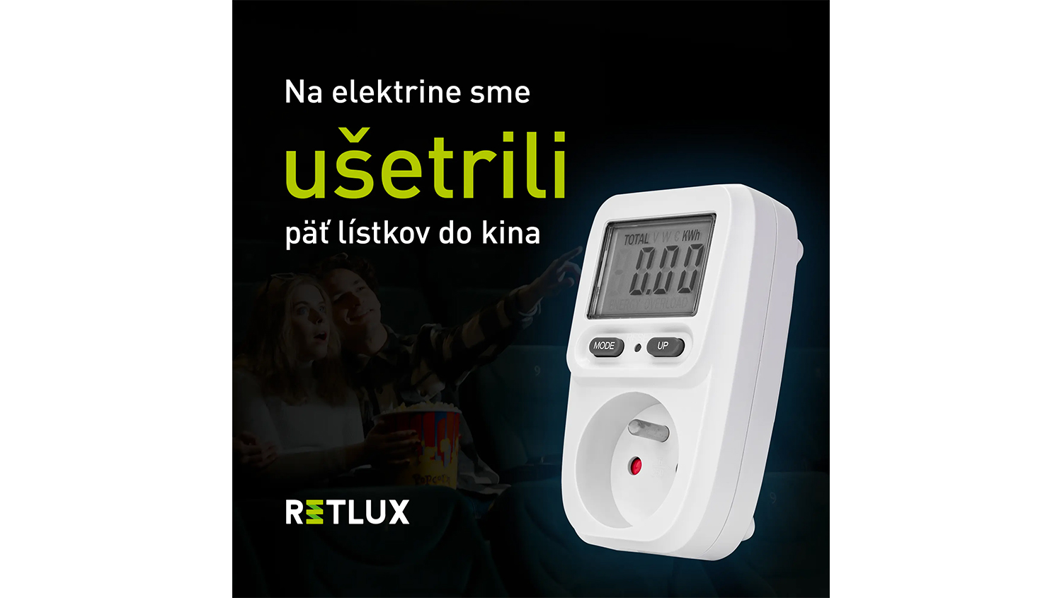 Merač spotreby RETLUX RDM 1003 so sloganom