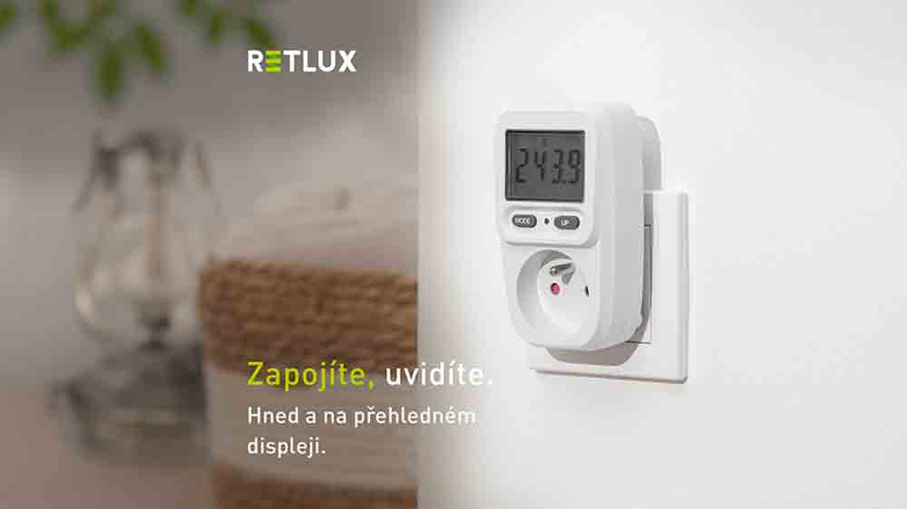 Měřič spotřeby RETLUX RDM 1003 na stěně_2