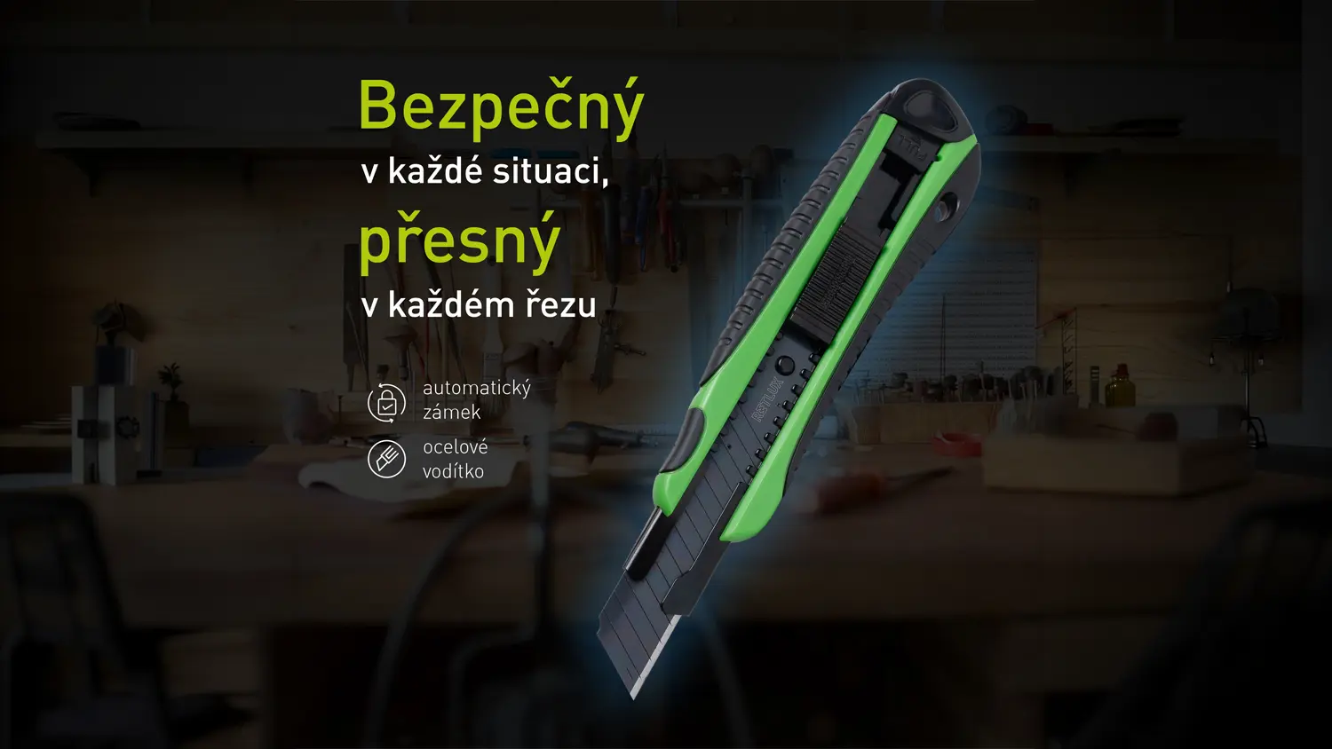 Univerzální odlamovací nůž Retlux RSK 200 s reklamním textem