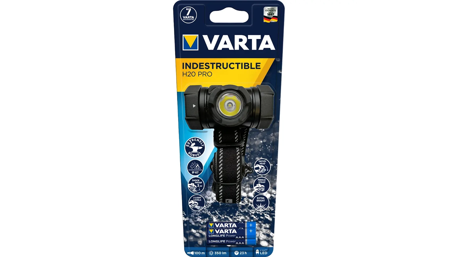 Čelovka VARTA Indestructible H20 Pro 17732 v krabici