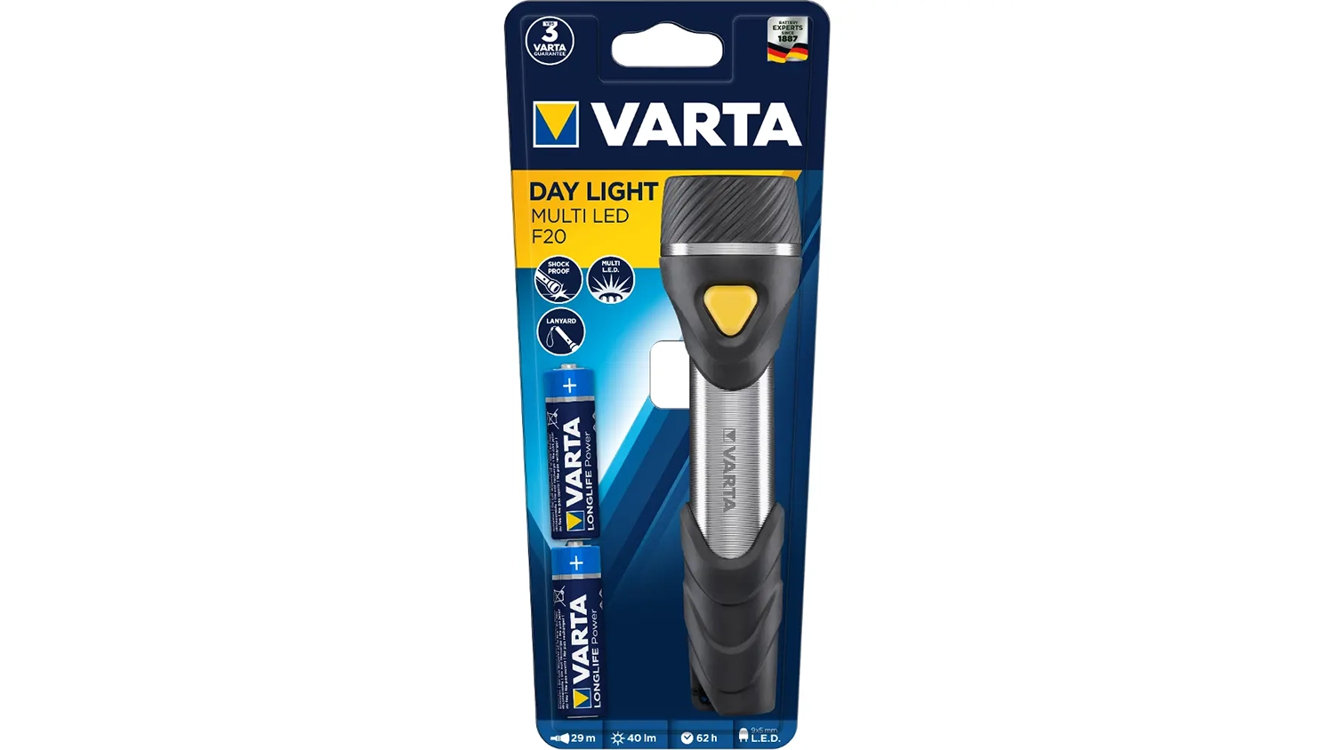 Baterka VARTA Day Light Multi LED F20 v balení