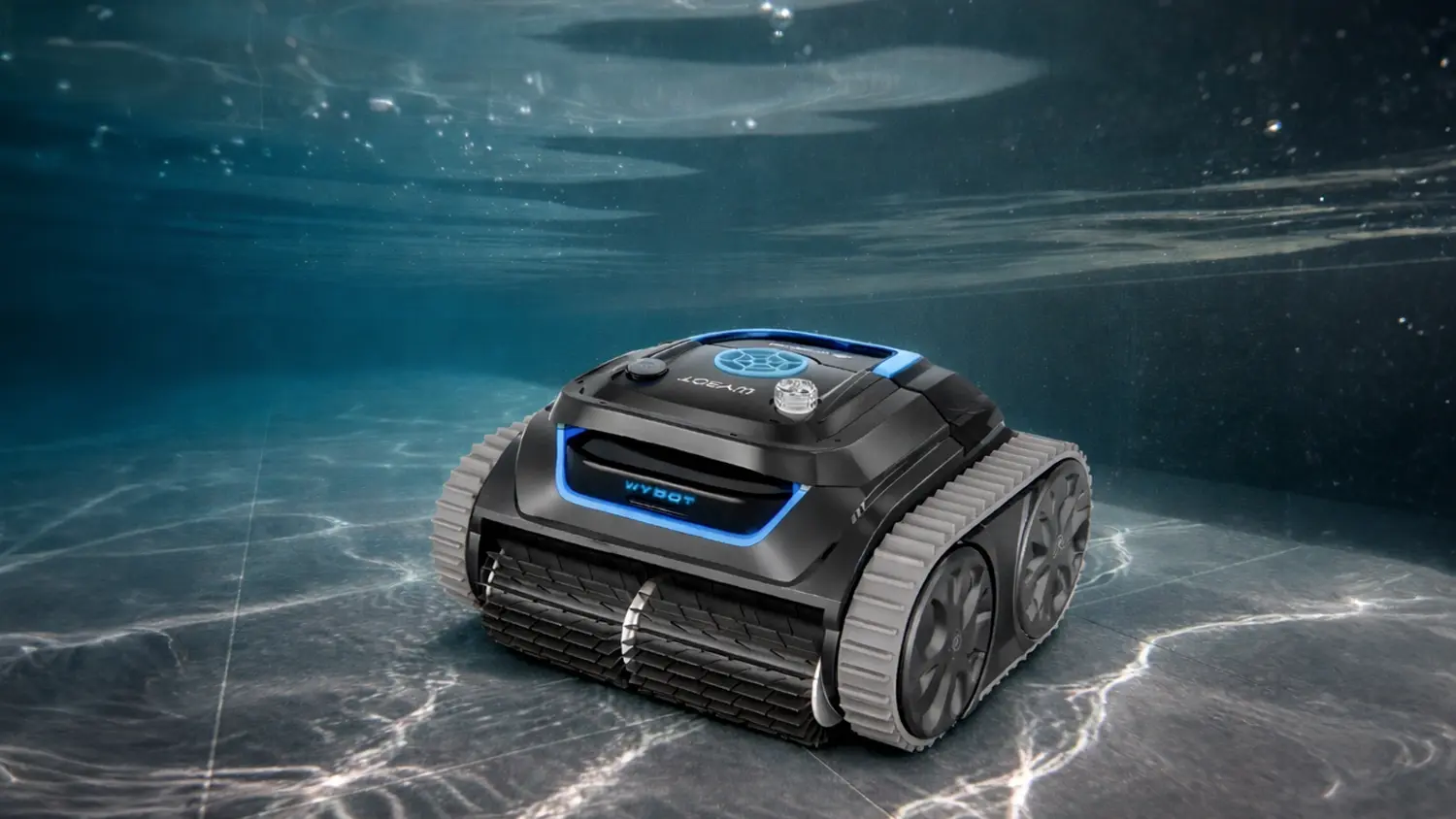 Robotick&yacute; baz&eacute;nov&yacute; vysavač Wybot S1 v baz&eacute;nu