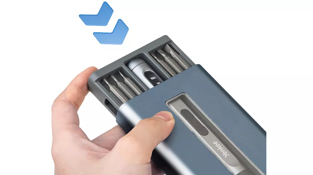Pohľad na displej elektrického skrutkovača YENKEE YPT 01