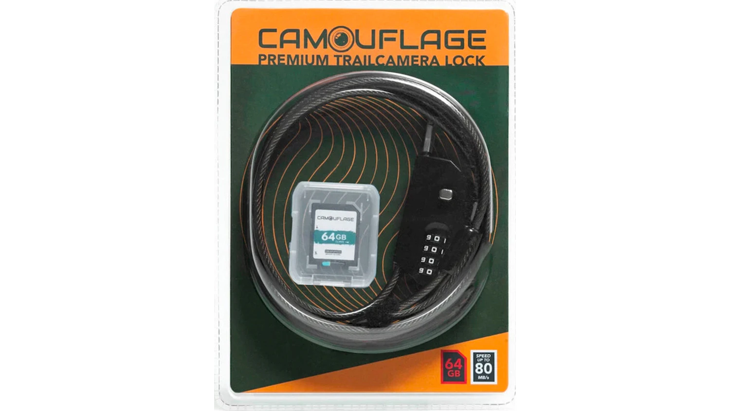 Bezpečnostn&iacute; z&aacute;mek Camouflage + 64GB SD