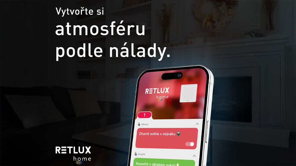 Telefon s otevřenou aplikací RETLUX home_07
