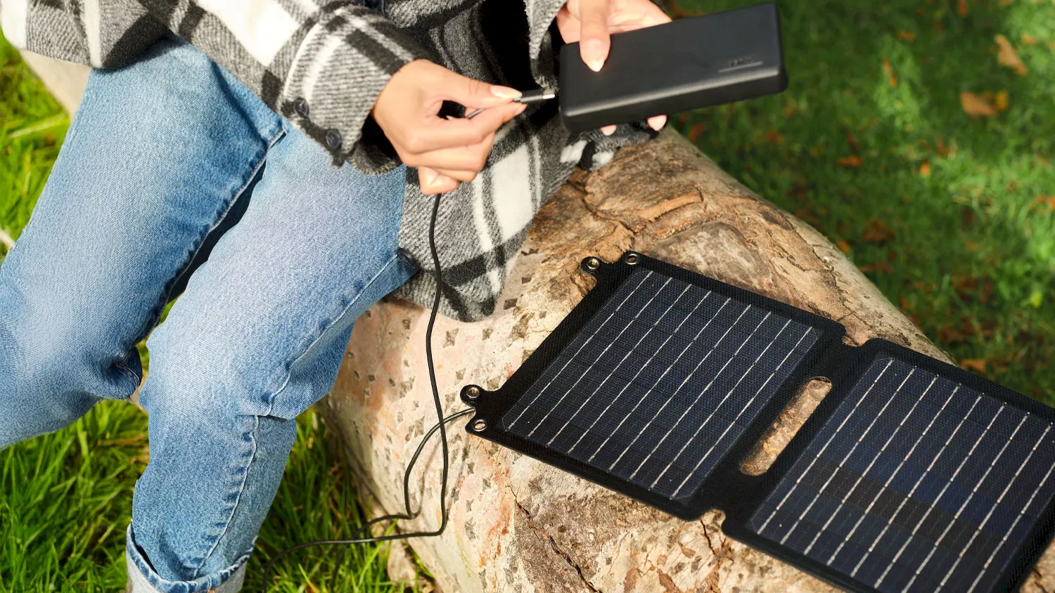 Připojení solárního panelu Trust Zuny k powerbance