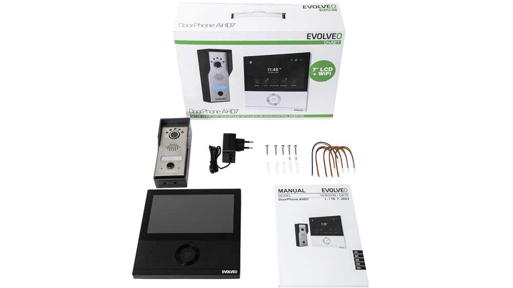 Obsah balení domácího videotelefonu Evolveo AHD7_02