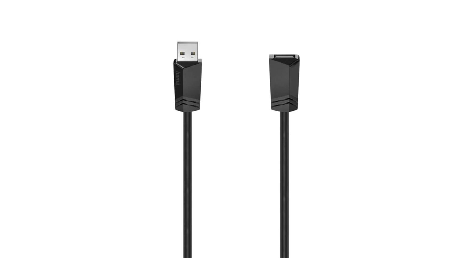 USB k&aacute;bel Hama predlžovac&iacute; USB 2.0 5m pohľad na konektory