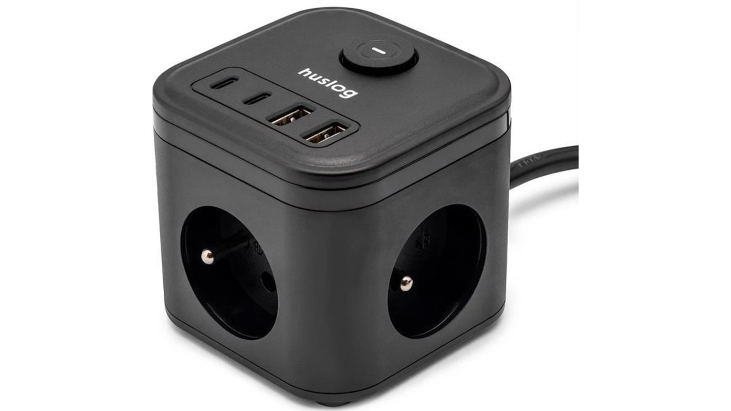 Predlžovací kábel Huslog 3× zásuvka, 2× USB-C, 2× USB-A, dĺžka 1,4 m