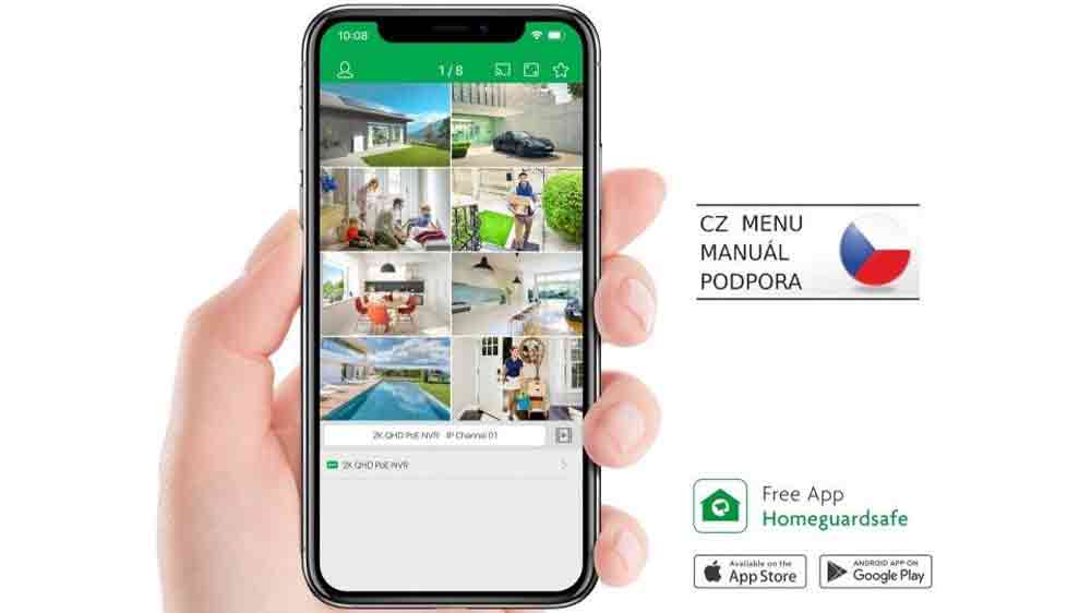 Online sledovanie cez mobil pomocou kamerového systému iGET HOMEGUARD HGNVK88504_04