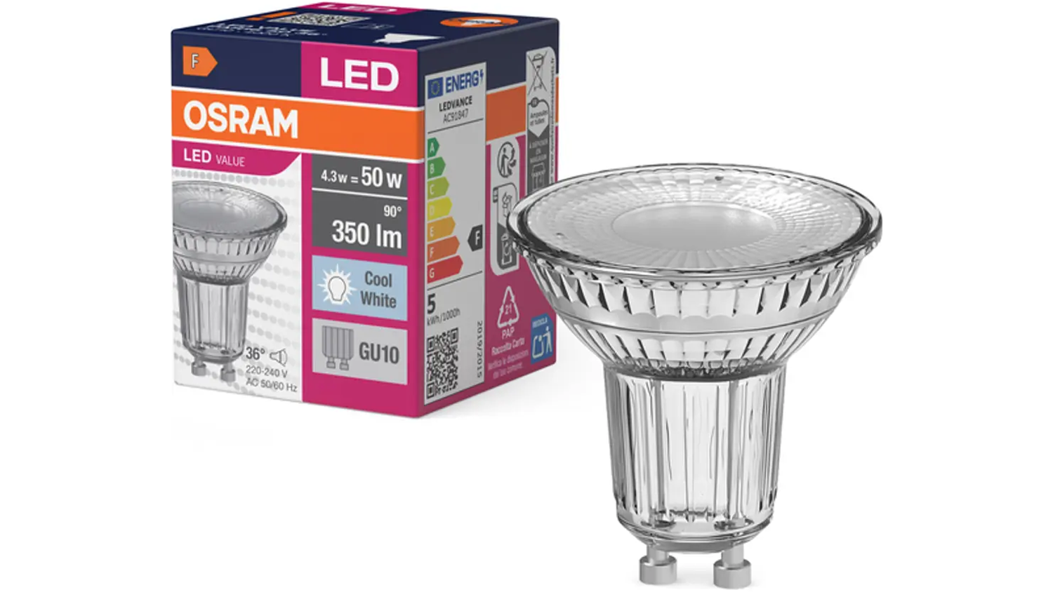 Žiarovka Osram LED VALUE PAR16 s krabicou