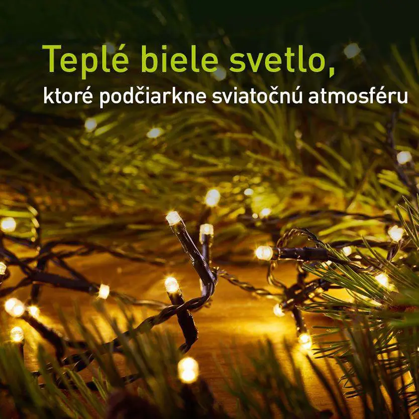 Pr&iacute;jemn&eacute; tepl&eacute; biele svetlo svetelnej reťaze RETLUX RXL 481