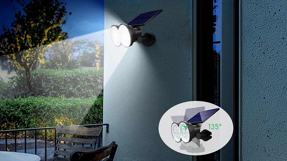 Zahradní solární svítidlo Retlux RGL 118 instalace na stěně_04