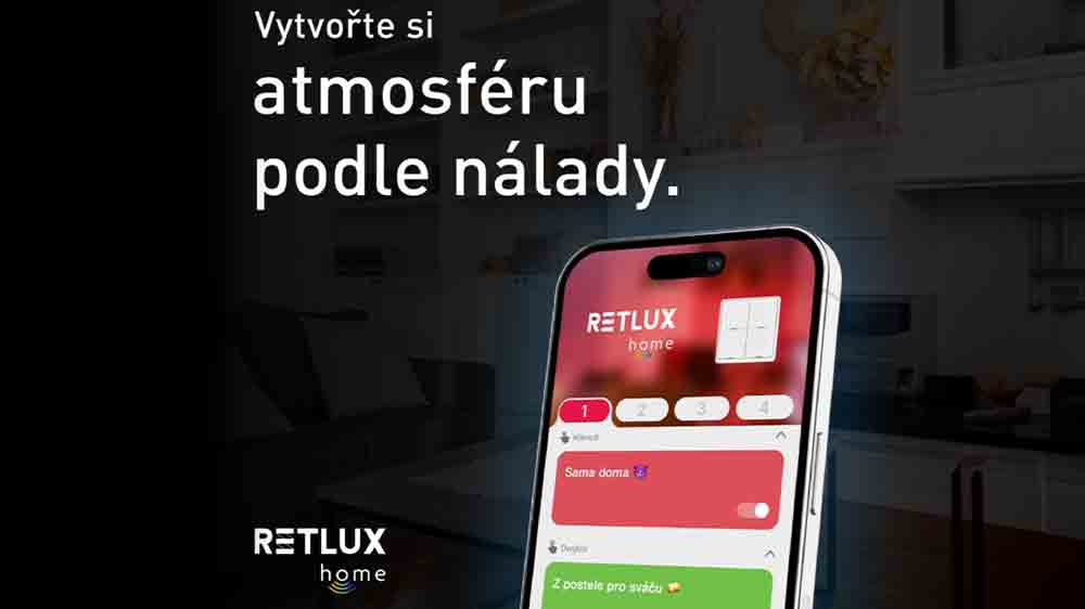 Telefon s otevřenou aplikací RETLUX home_07
