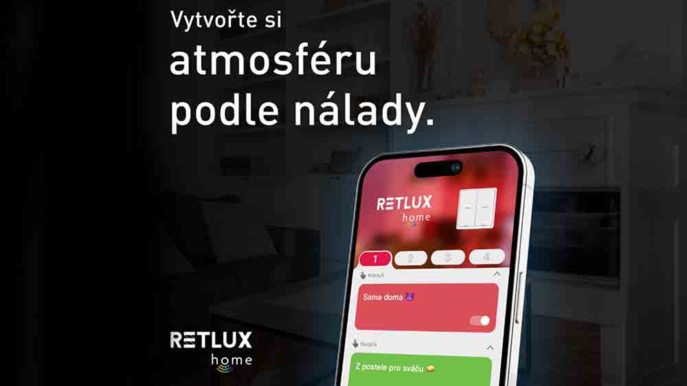 Telefon s otevřenou aplikací RETLUX home _07