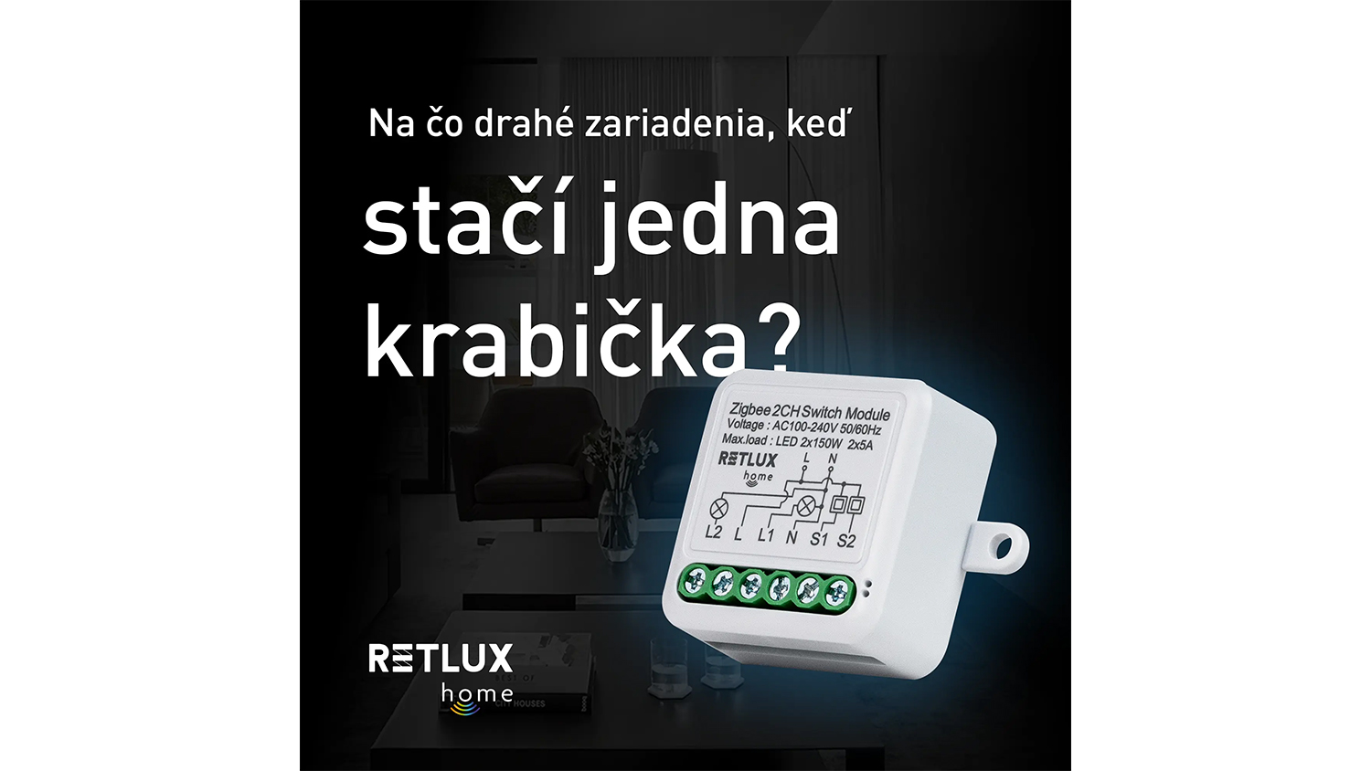 Smart sp&iacute;nač RETLUX RSH 306 Ragnar so sloganom