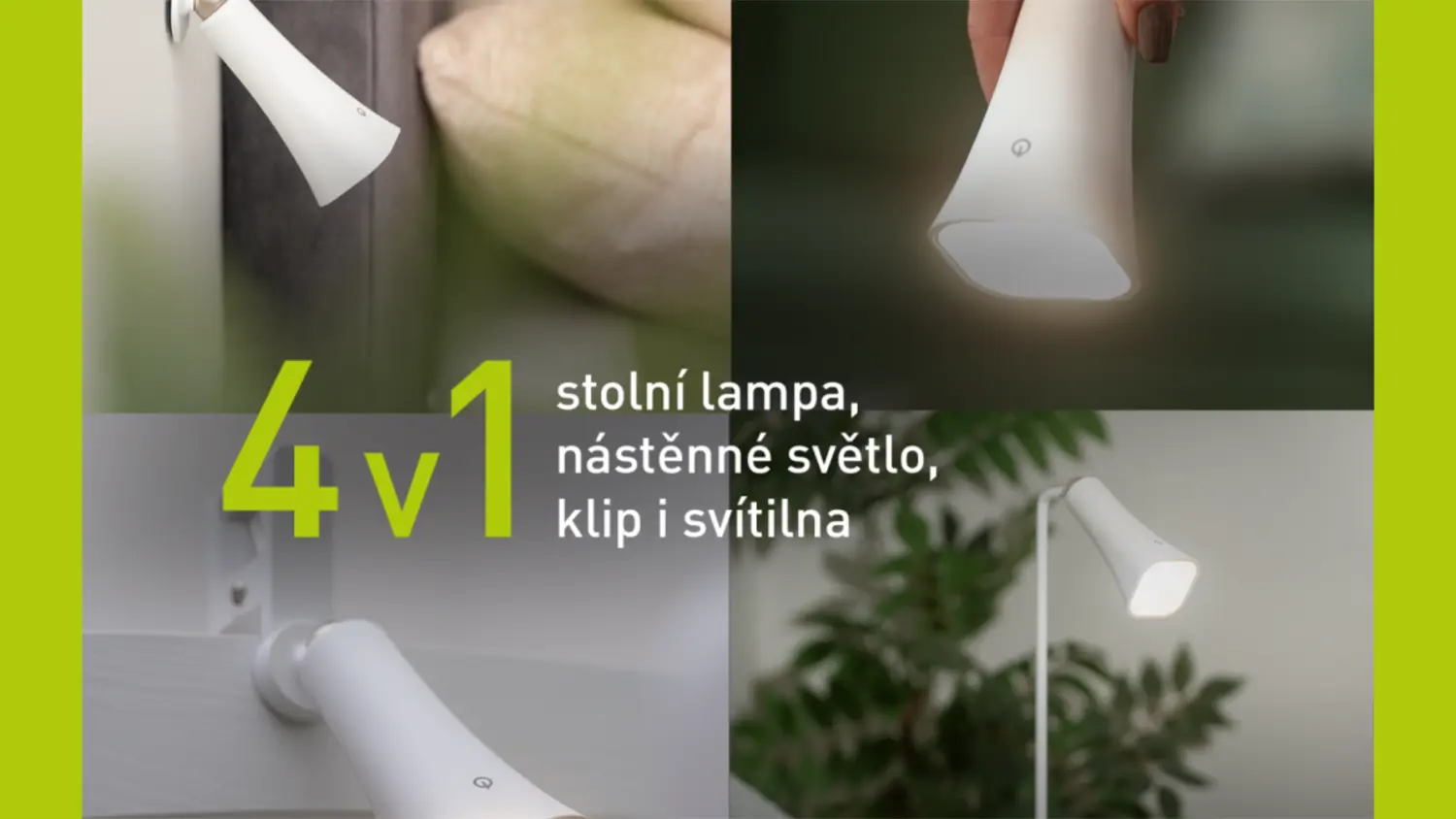 4 způsoby využit&iacute; LED lampy 4v1 RETLUX RTL 209 LARA