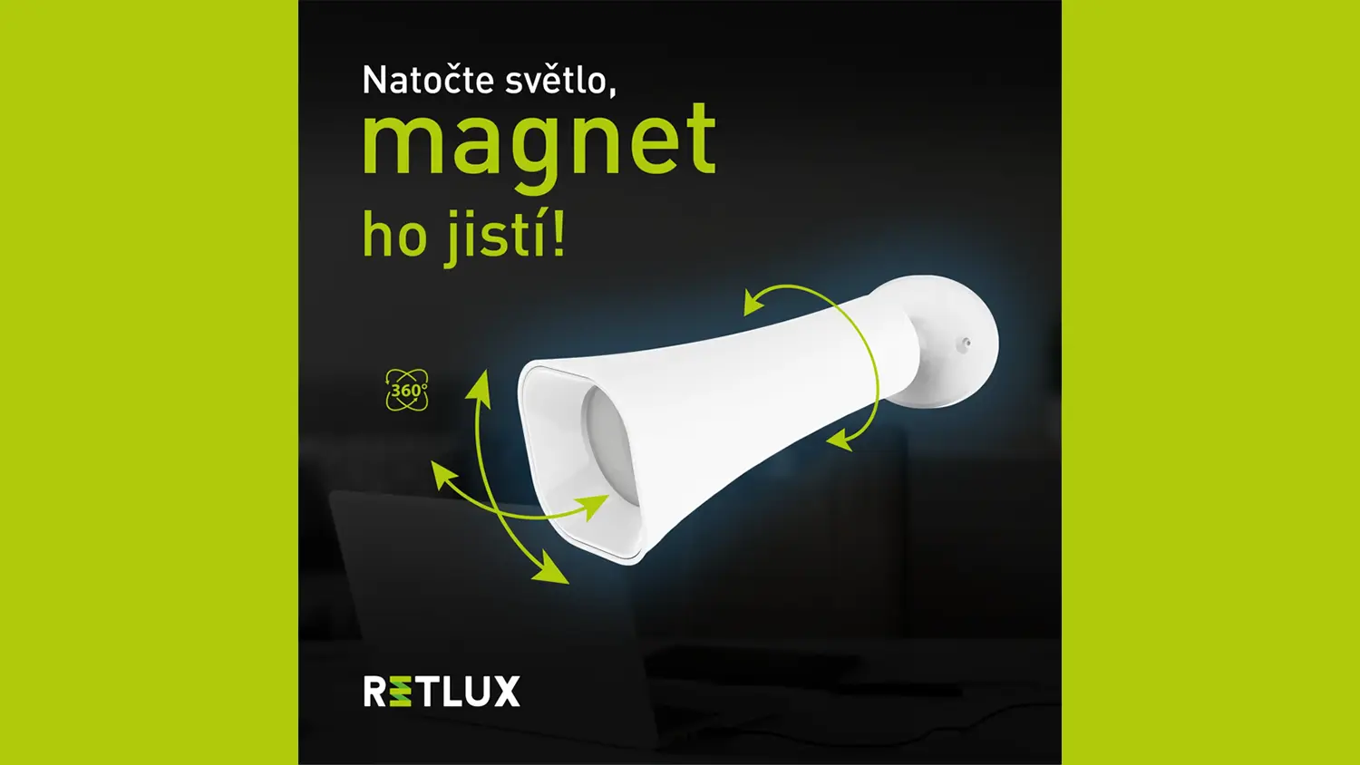 Možnosti natočen&iacute; LED lampy 4v1 RETLUX RTL 209 LARA