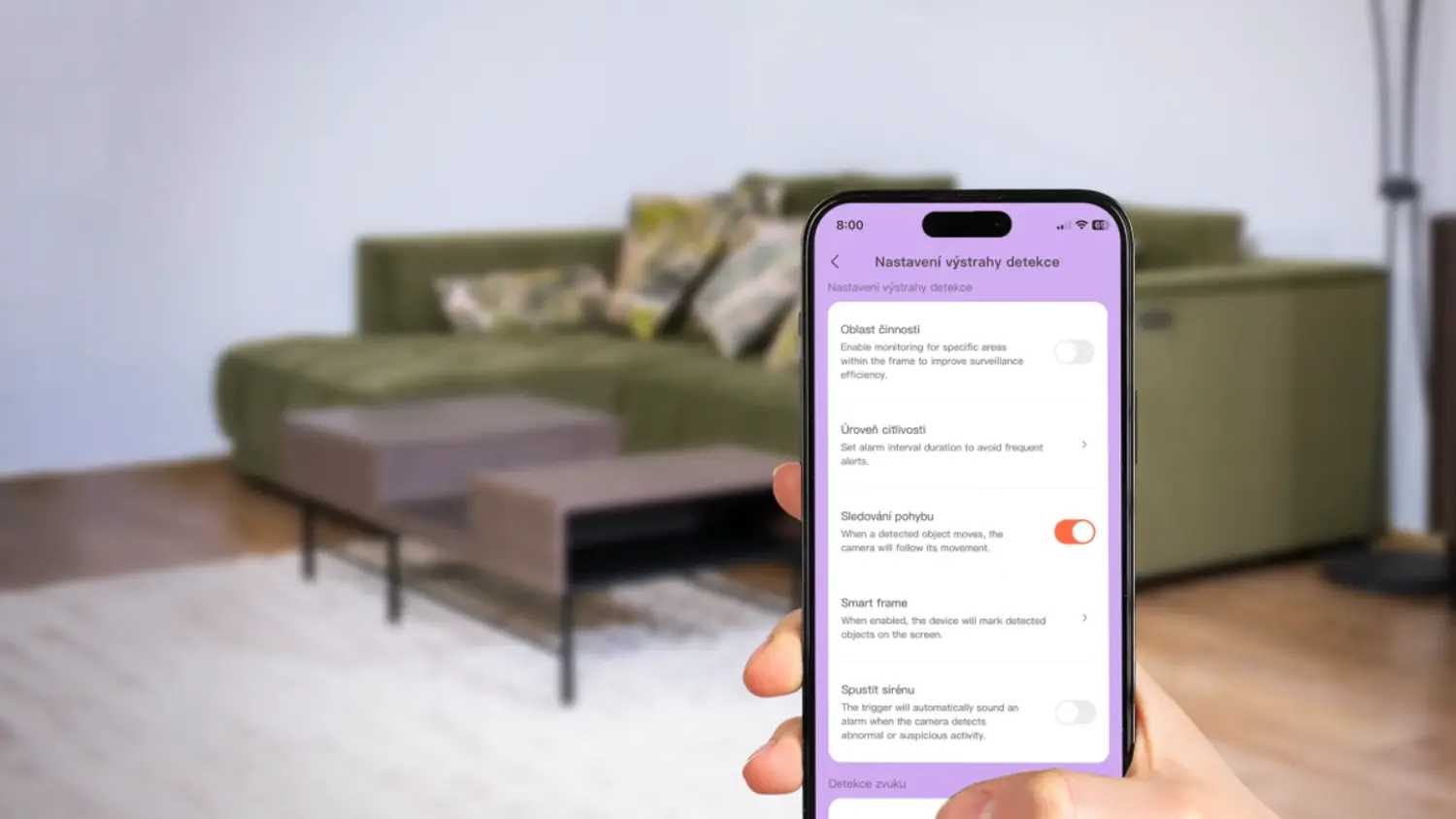 Nastaven&iacute; ozn&aacute;men&iacute; v&yacute;strah v mobilu